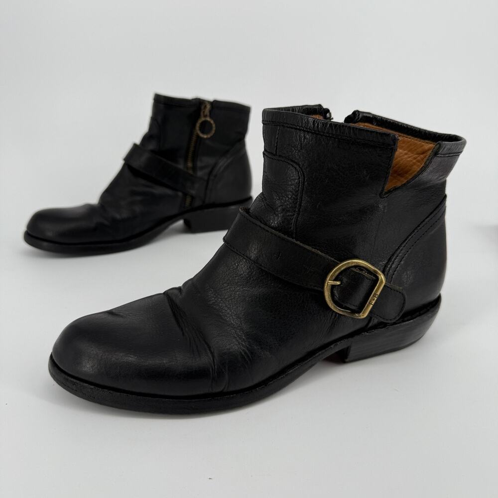Florentini Baker Womens Ankle Boots Moto Leather Bootie Size 9 EU 39.5 Biker - Picture 2 of 9